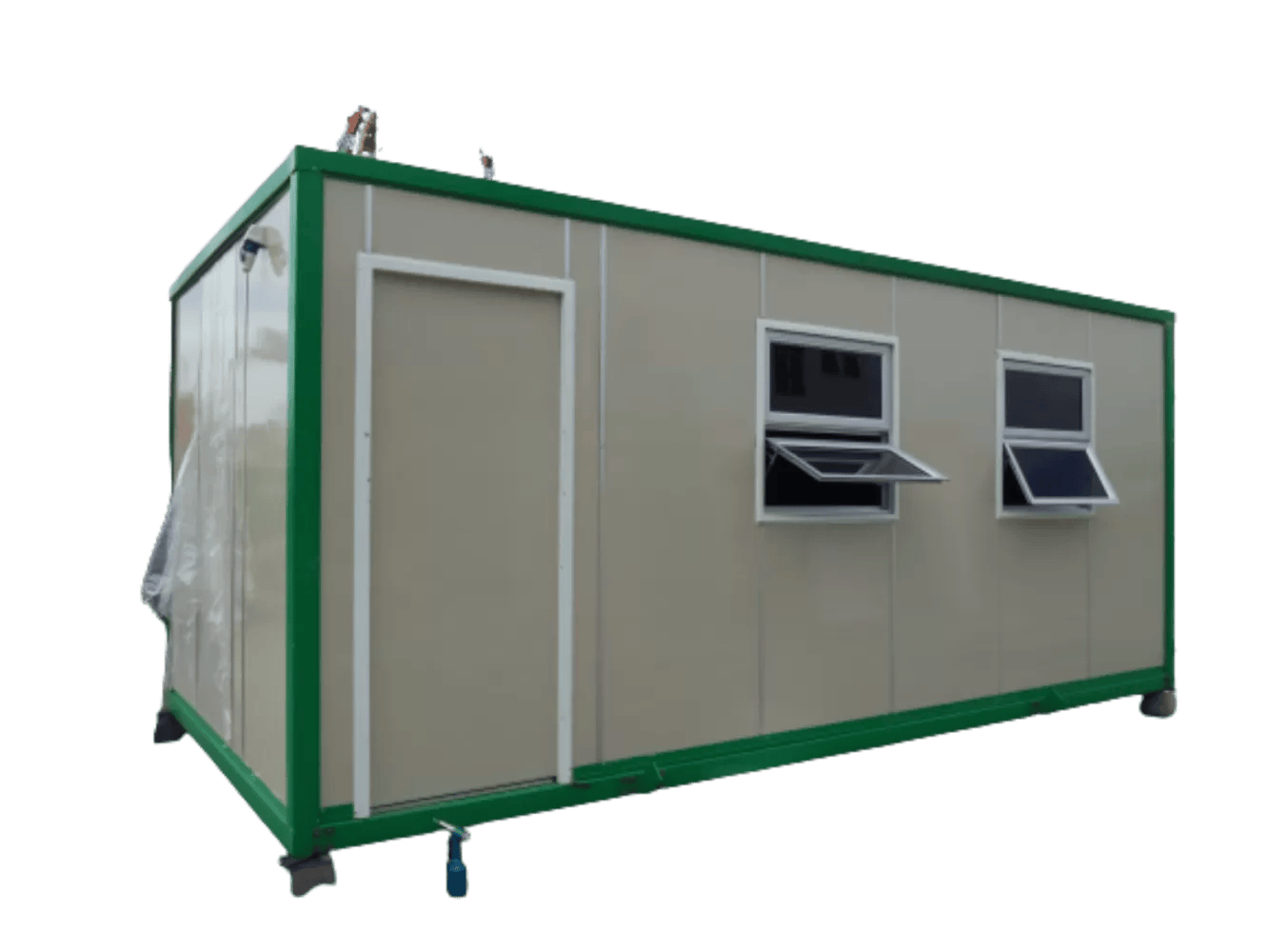 Heavy Duty Portable Cabin | Deluxe - Insulated White Deck Panel Wall - 100% Steel / NO Timber